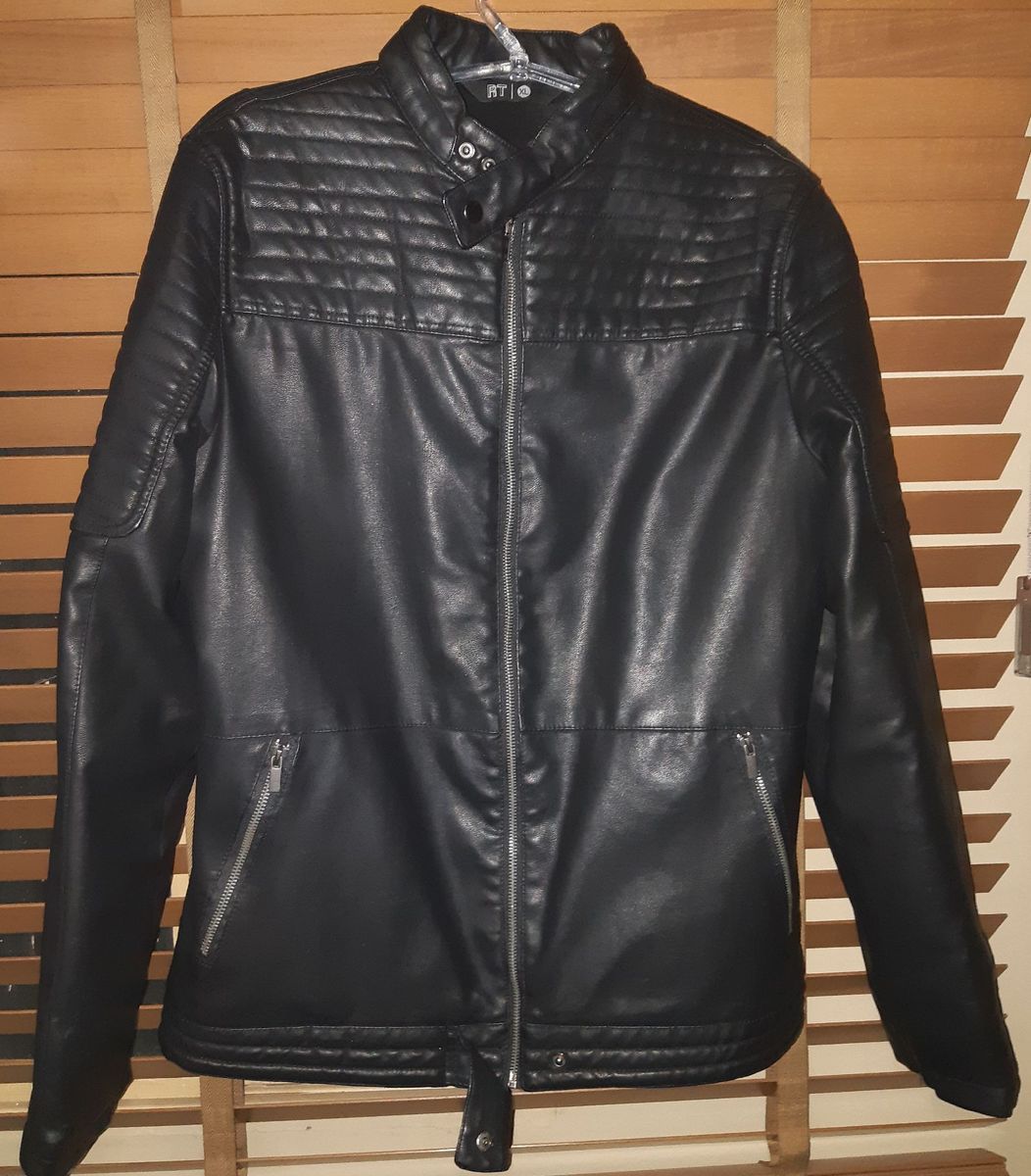 jaqueta de couro masculina tng preço