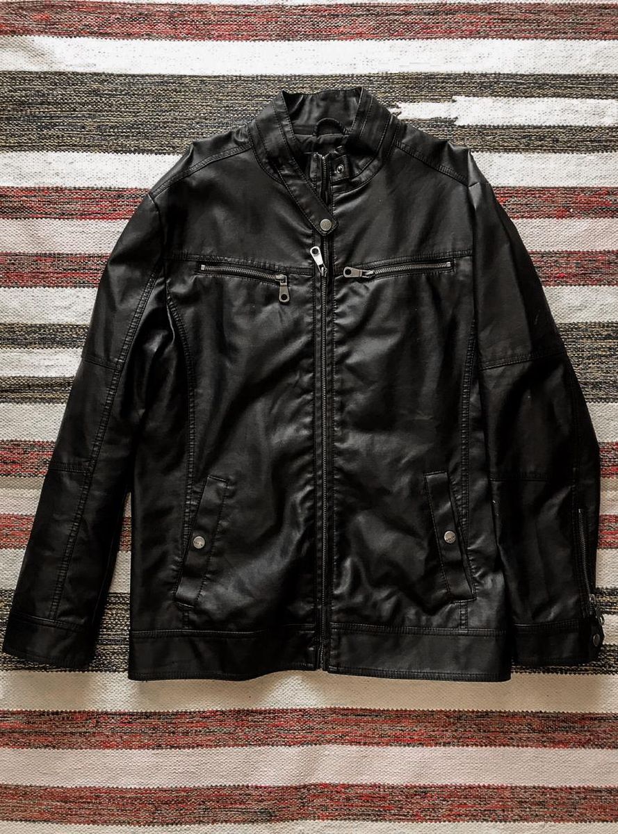jaqueta de couro masculina youcom
