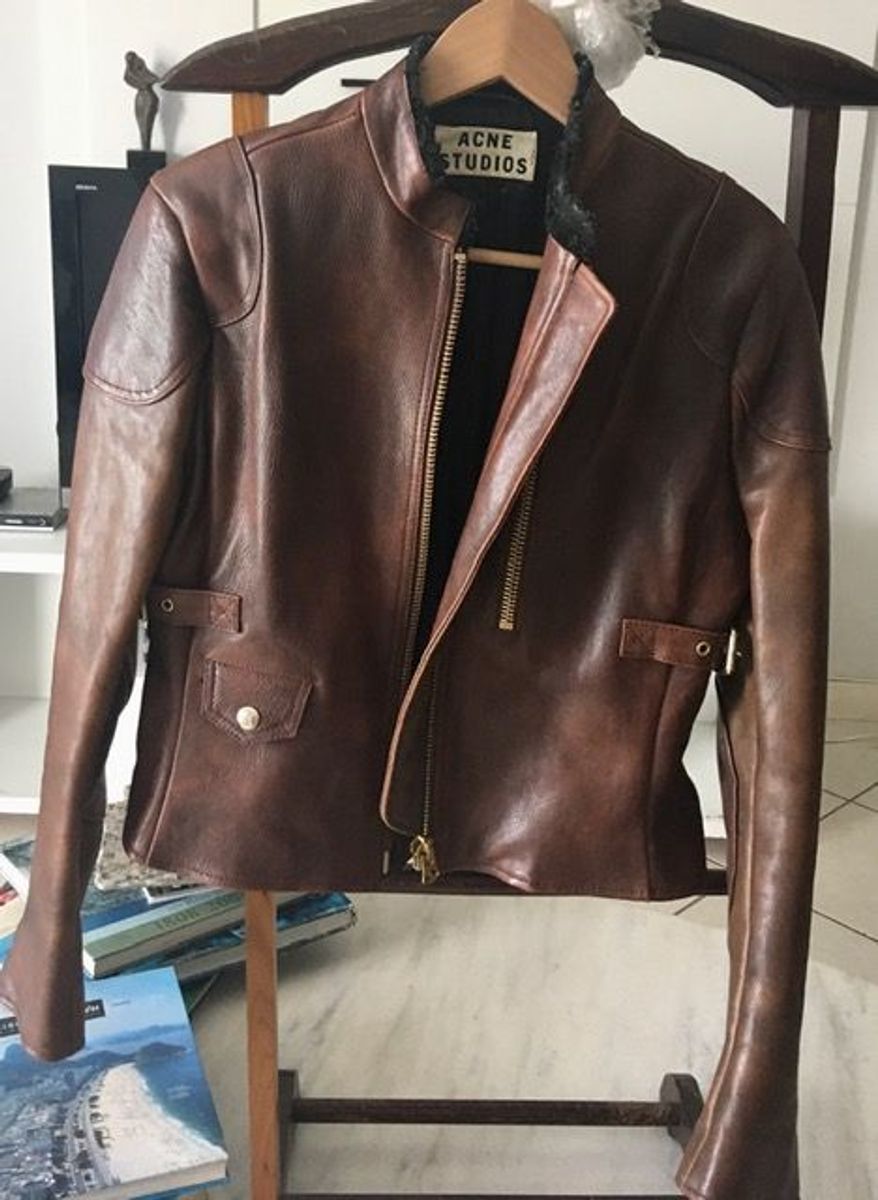 jaqueta de couro feminina enjoei