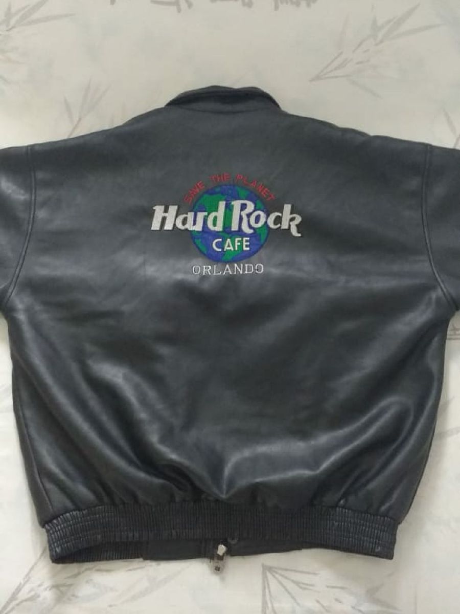 jaqueta de couro hard rock