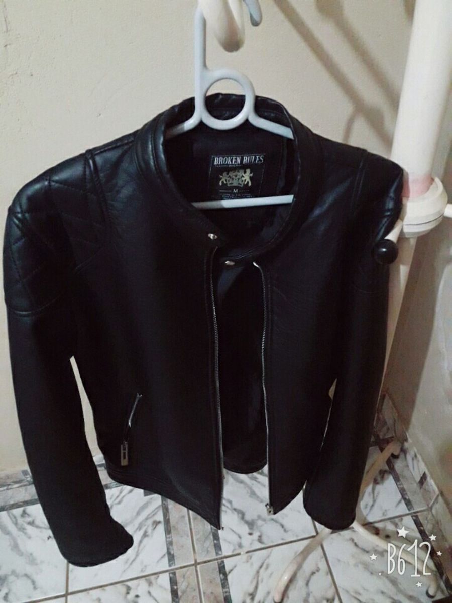 jaqueta de couro broken rules