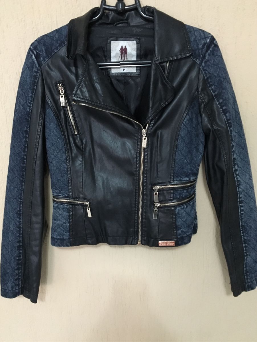 jaqueta de couro polo wear feminina