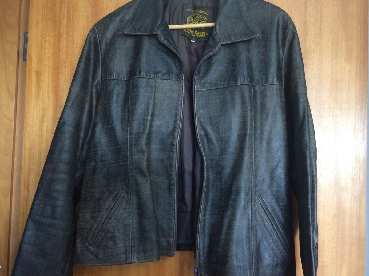 jaqueta de couro bufalo