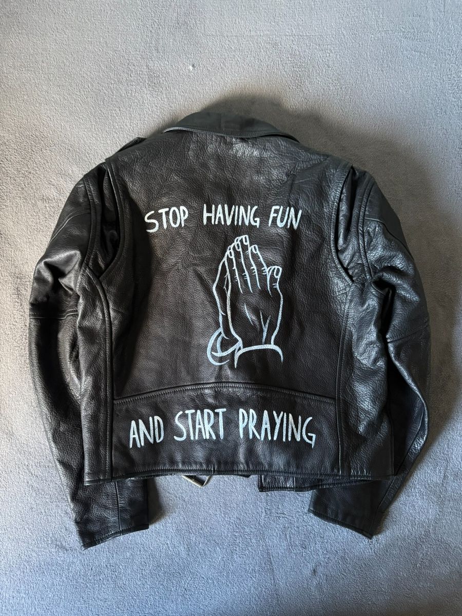 Jaqueta de Couro Enfants Riches Deprimes Stop Having Fun And Start ...