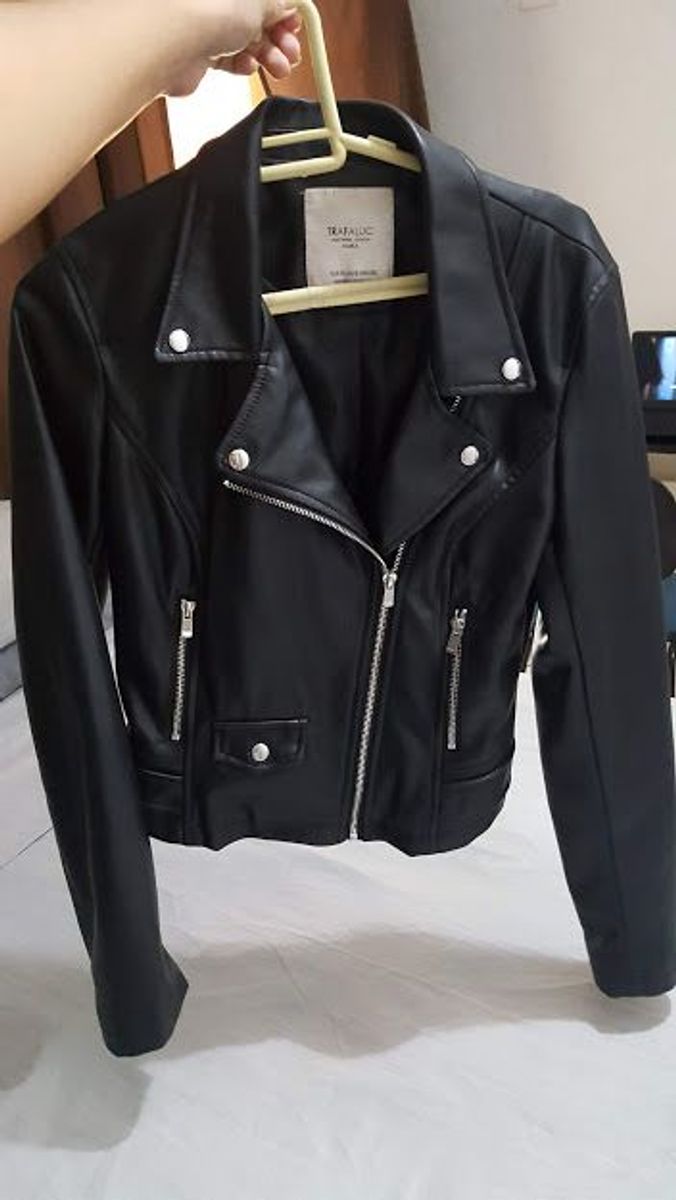 jaqueta de couro zara