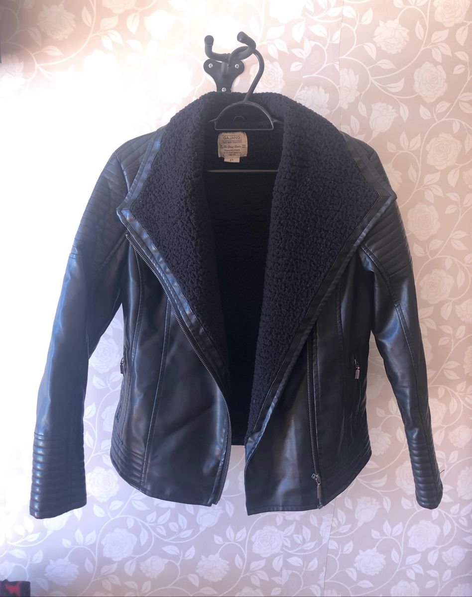 jaqueta de couro feminina forrada