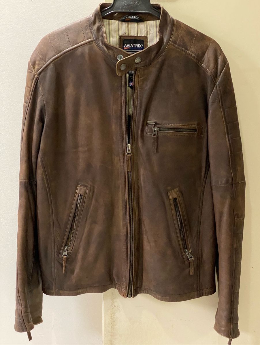 jaqueta couro forrada masculina