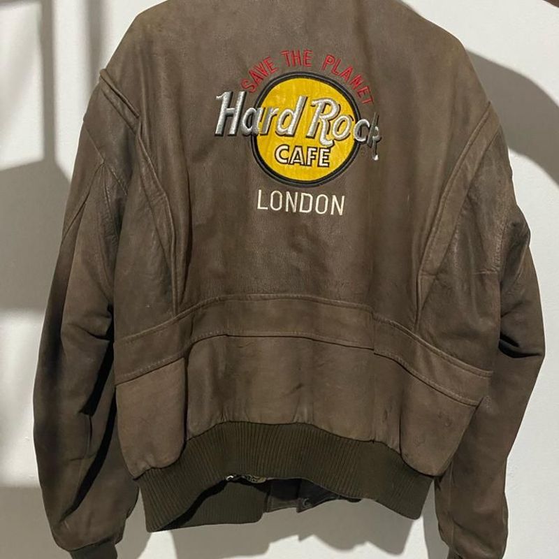 Jaqueta de Couro Hard Rock Café Casaco Masculino Hard Rock Café Usado  102939708 enjoei
