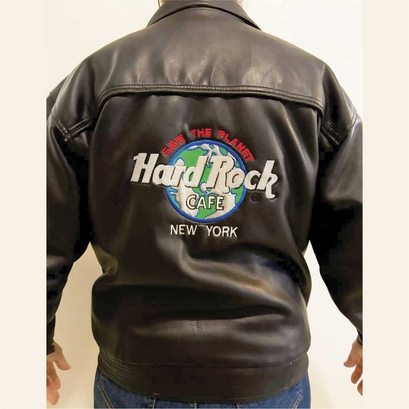 Jaqueta De Couro Masculina Rock Jaqueta De Couro Hard Rock Café