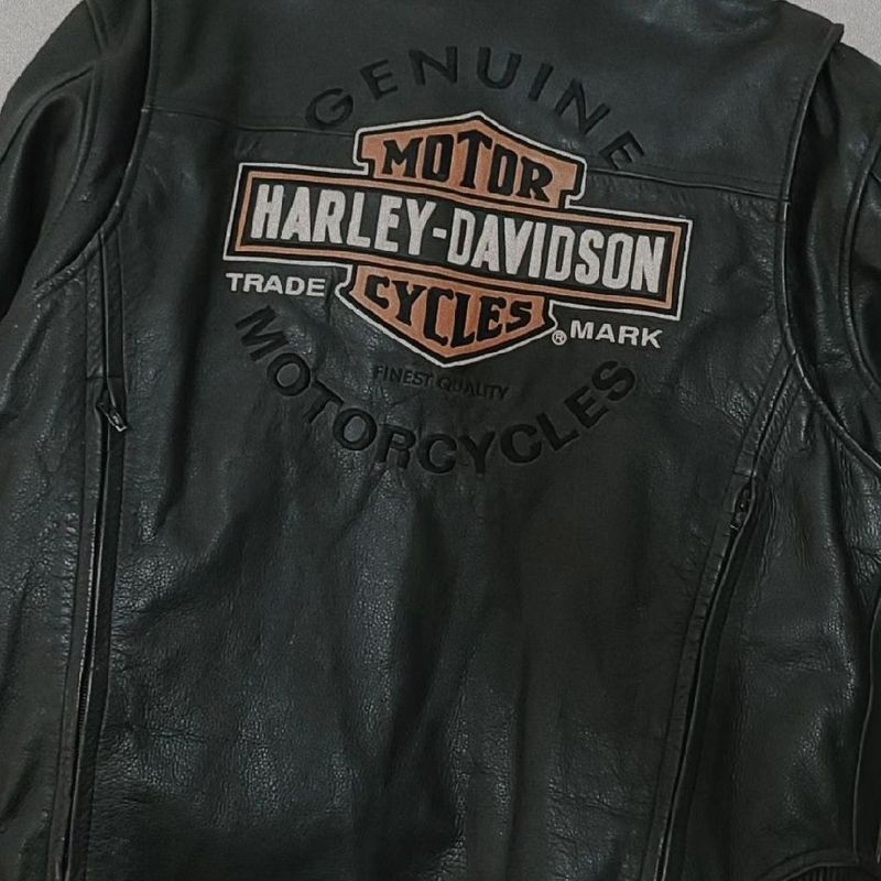 Jaqueta de couro motoqueiro best sale harley davidson