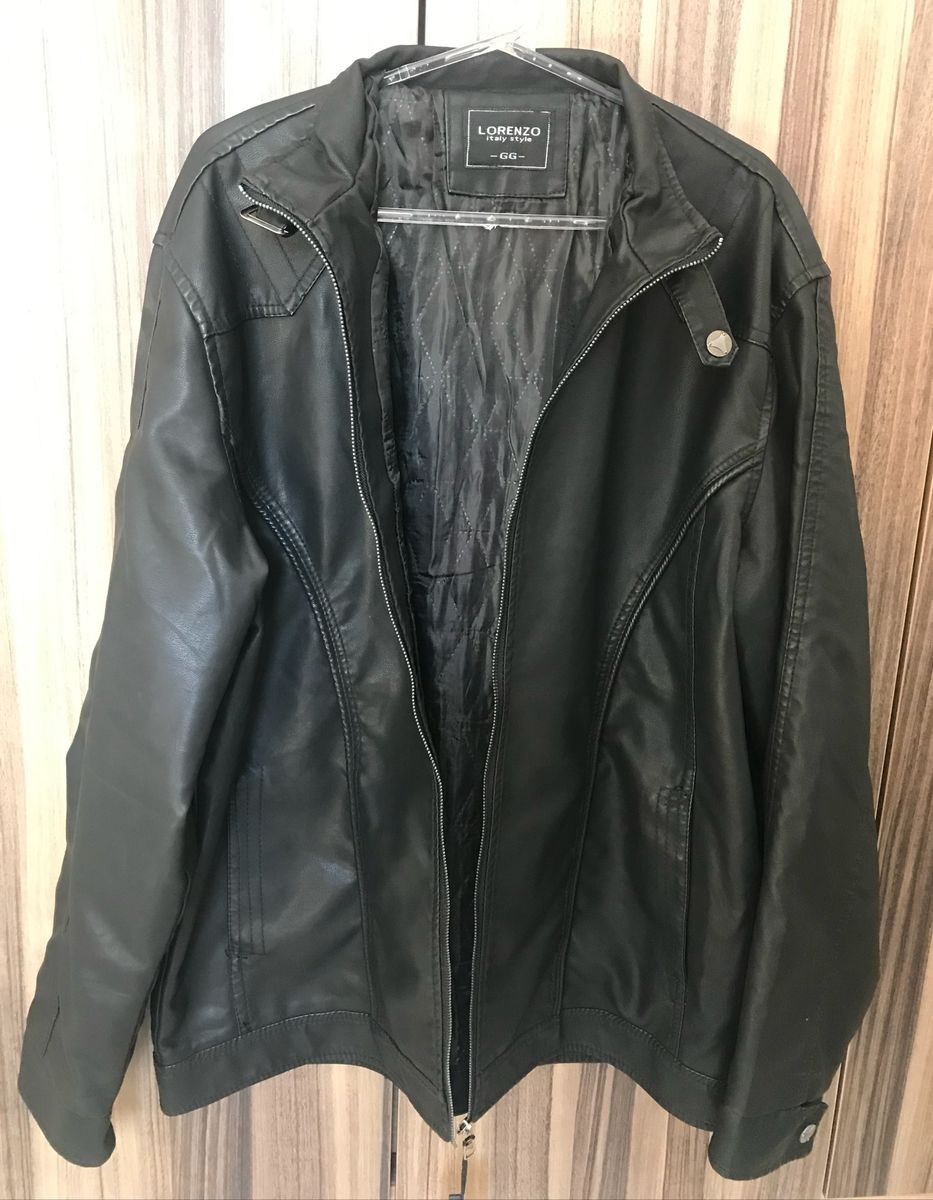 jaqueta de couro lorenzo