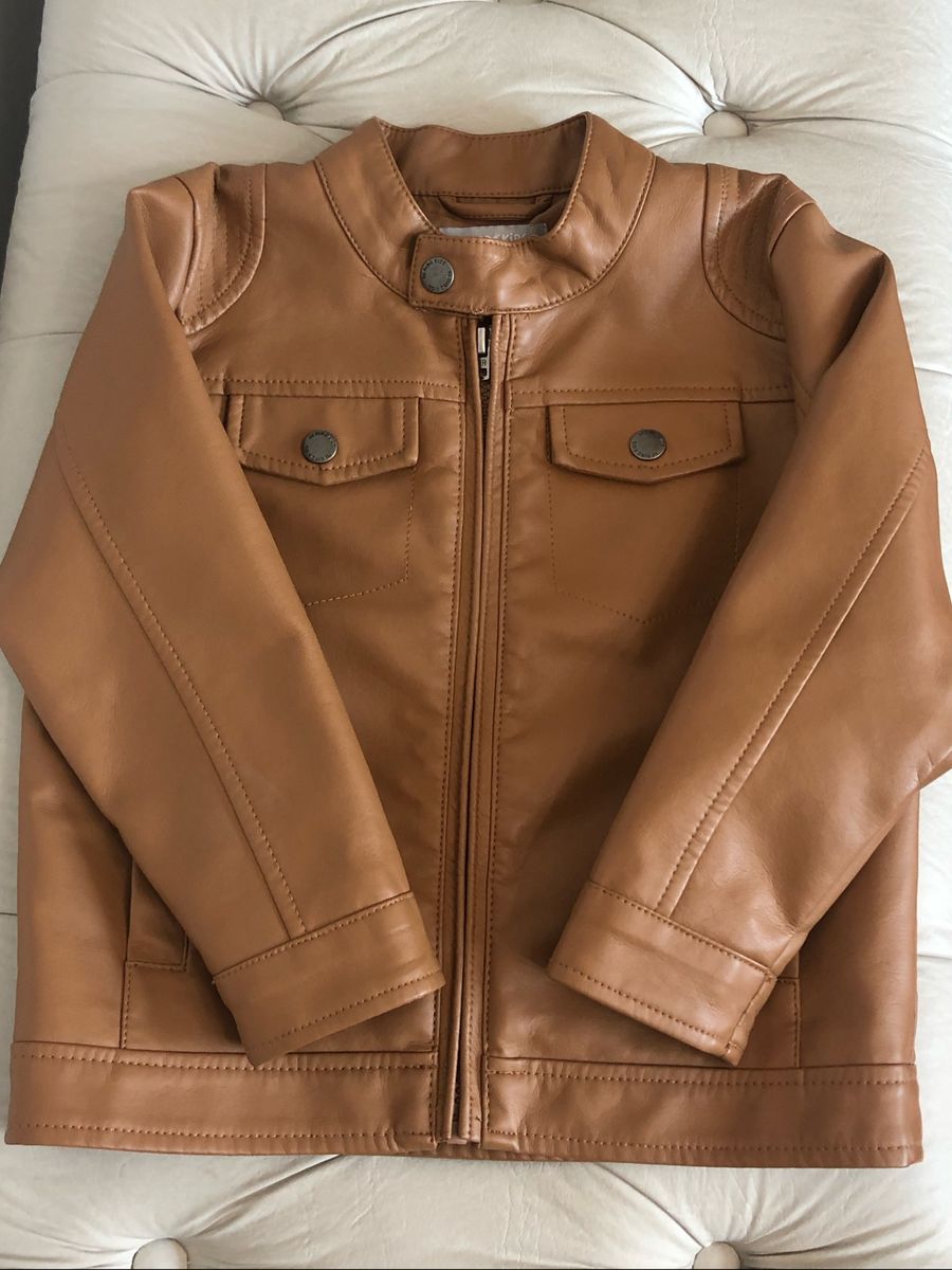 jaqueta de couro infantil masculina hering