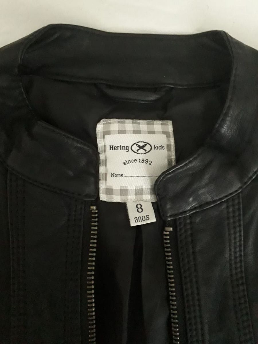 jaqueta couro hering