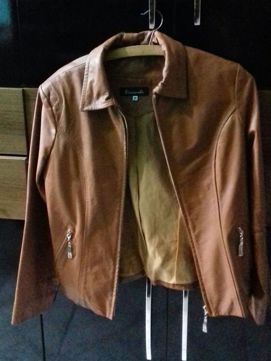 jaqueta de couro feminina legitima