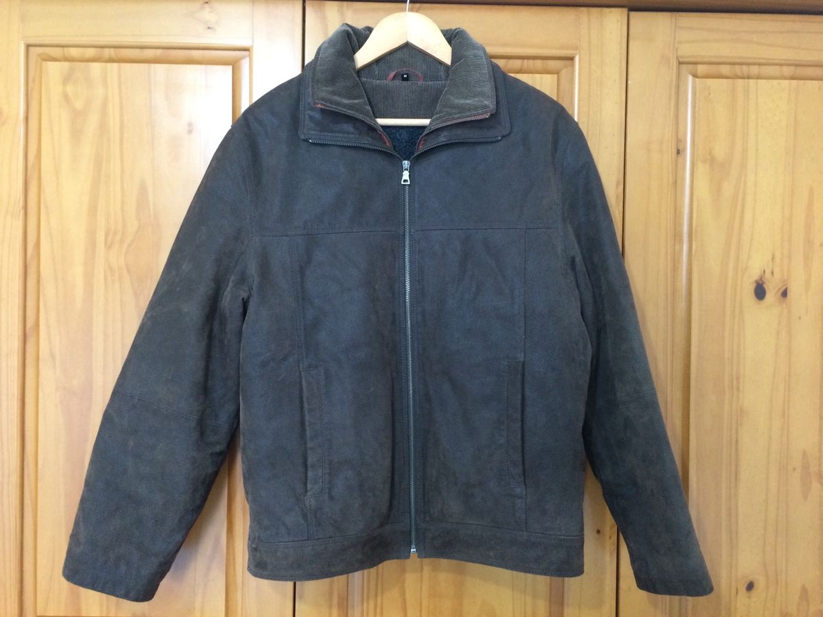 jaqueta couro de porco