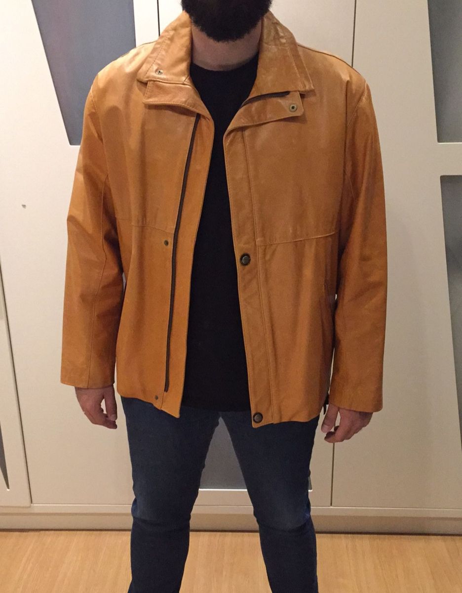 jaqueta de couro anos 70