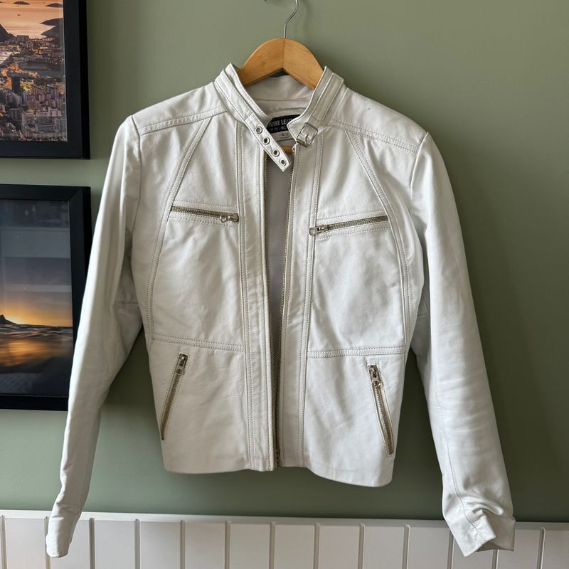 De Couro Customizar Jaqueta Branca Jaqueta De Couro Argentino