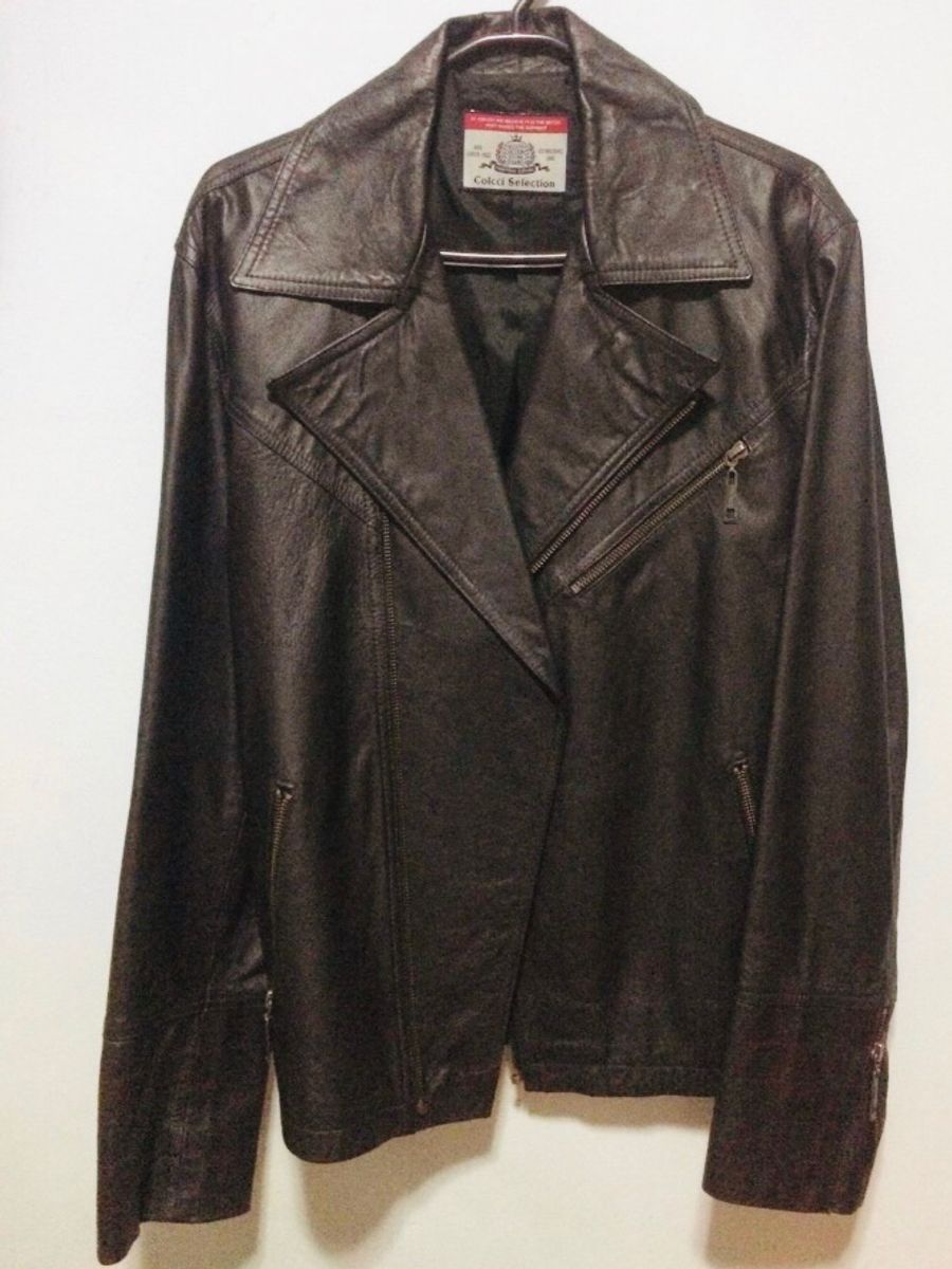 jaqueta de couro masculina colcci