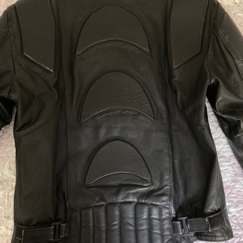Jaqueta Masculina Jaqueta De Couro Motoqueiro Usada Jaqueta De