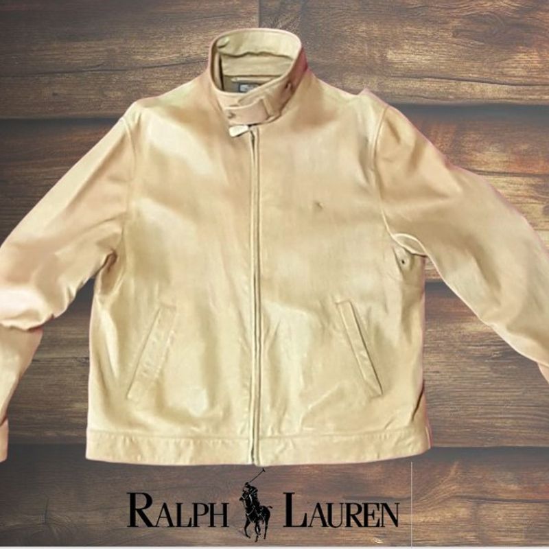 Jaqueta de couro store polo ralph lauren