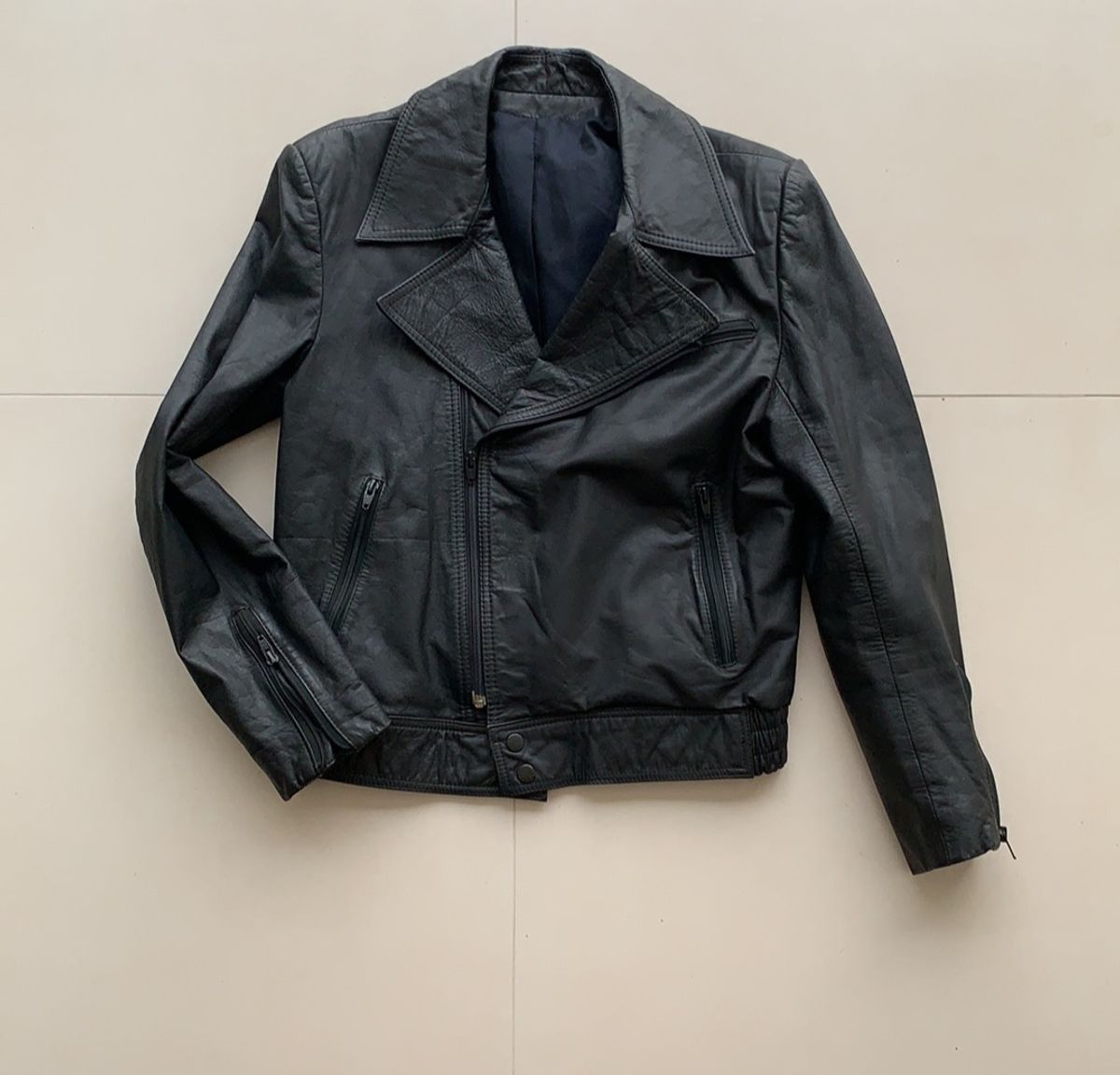 jaqueta couro anos 80
