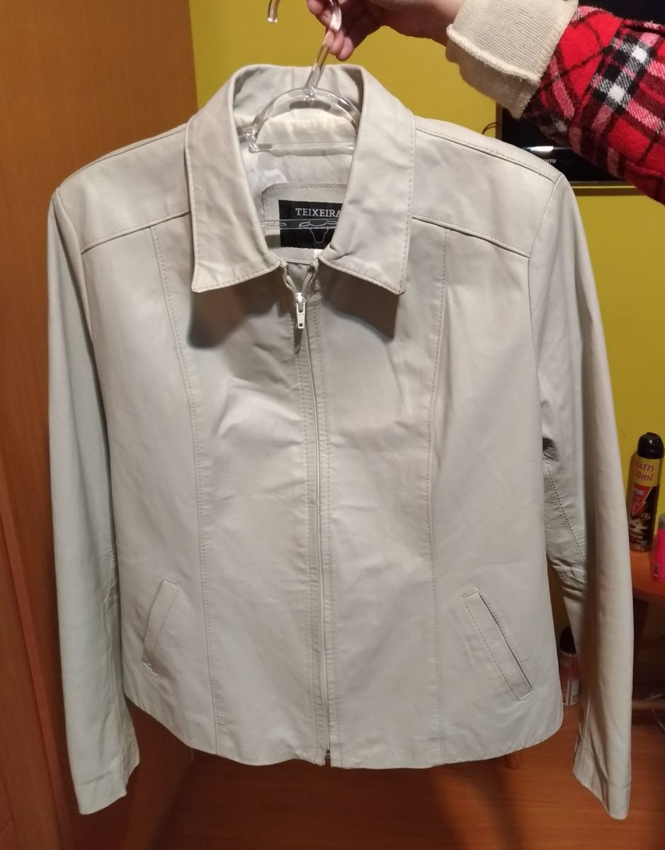 jaqueta de couro teixeira