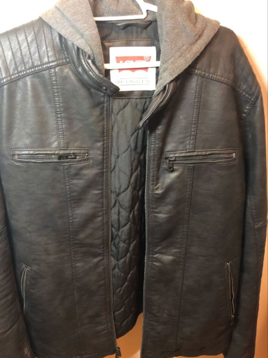 jaqueta de couro levis
