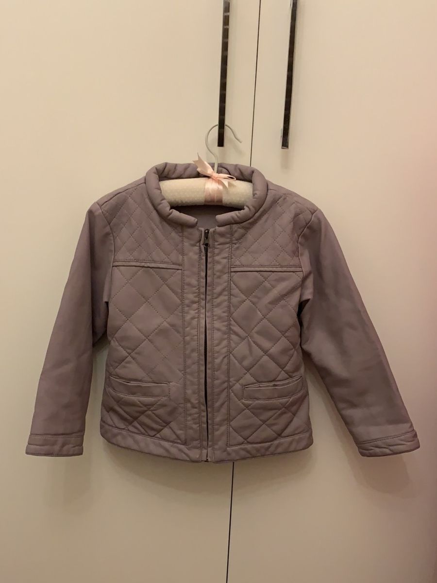 jaqueta infantil de couro feminina