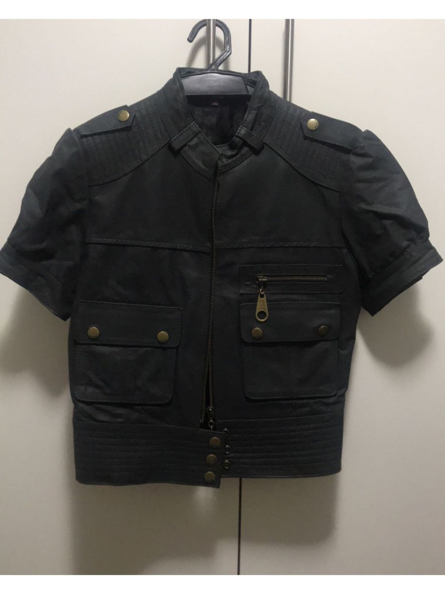 jaqueta manga curta feminina