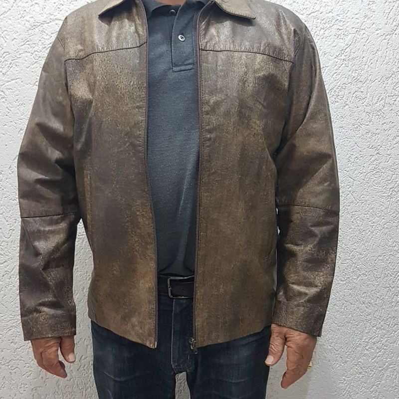 Jaqueta de Couro Masculina Cia Do Couro Usado 90277085 enjoei