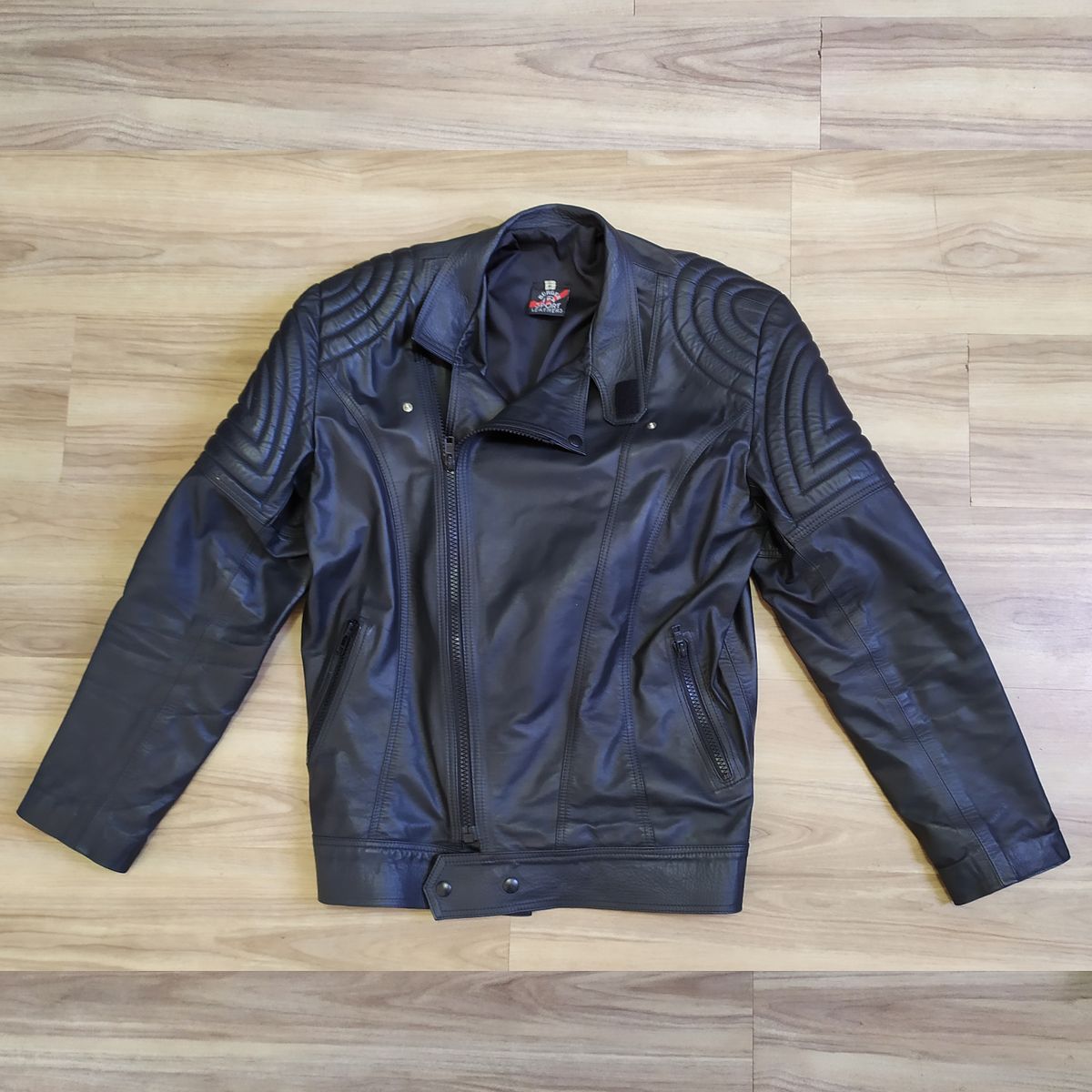 jaqueta de couro sport masculina