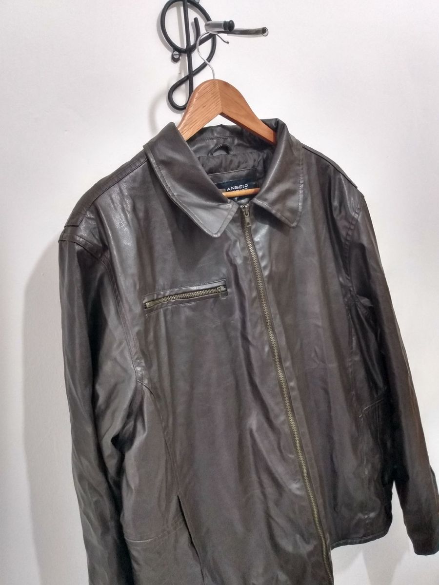 jaqueta couro masculina c&a