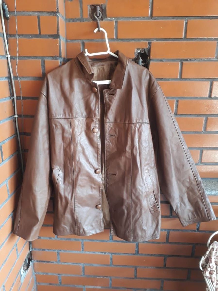 jaqueta de couro masculina usada