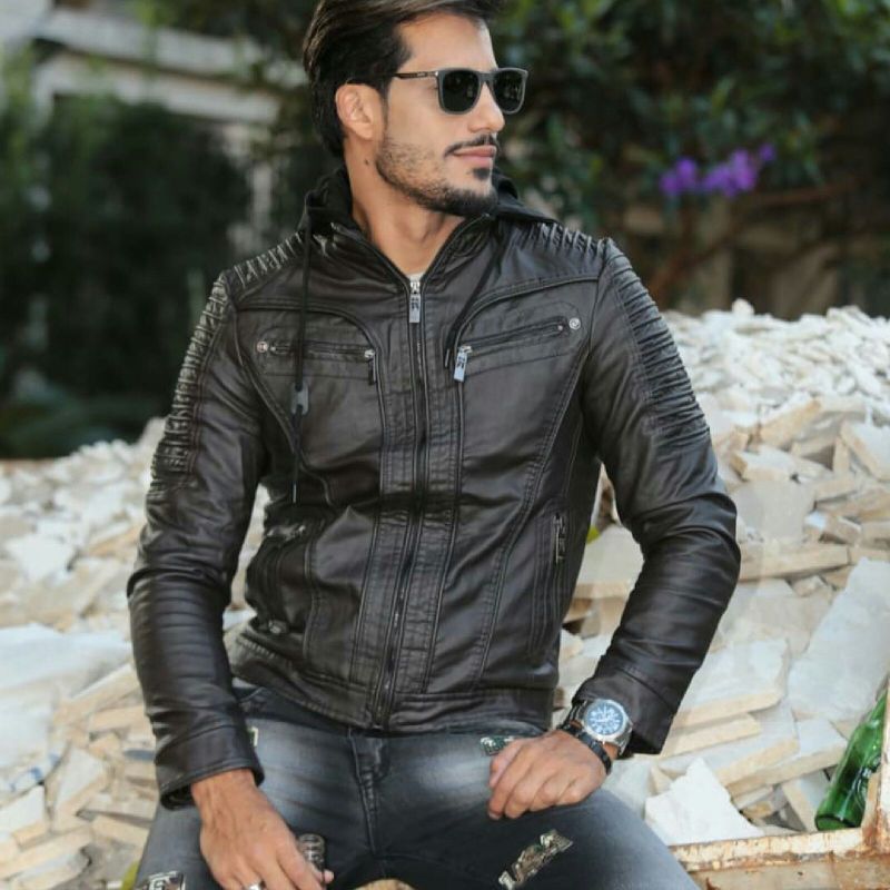 Jaqueta de Couro Masculino Slim Fit com Touca Removível Casaco Masculino  Slim Fitness Nunca Usado 46177828 enjoei