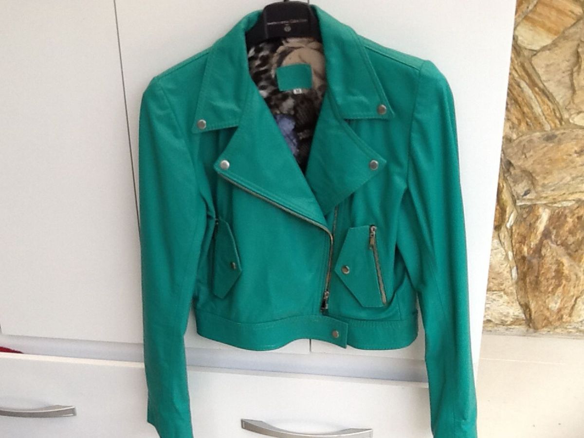 jaqueta de couro omk