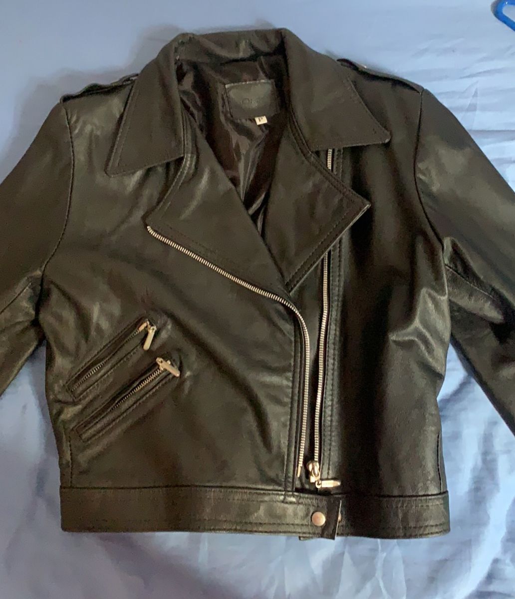 jaqueta de couro omk