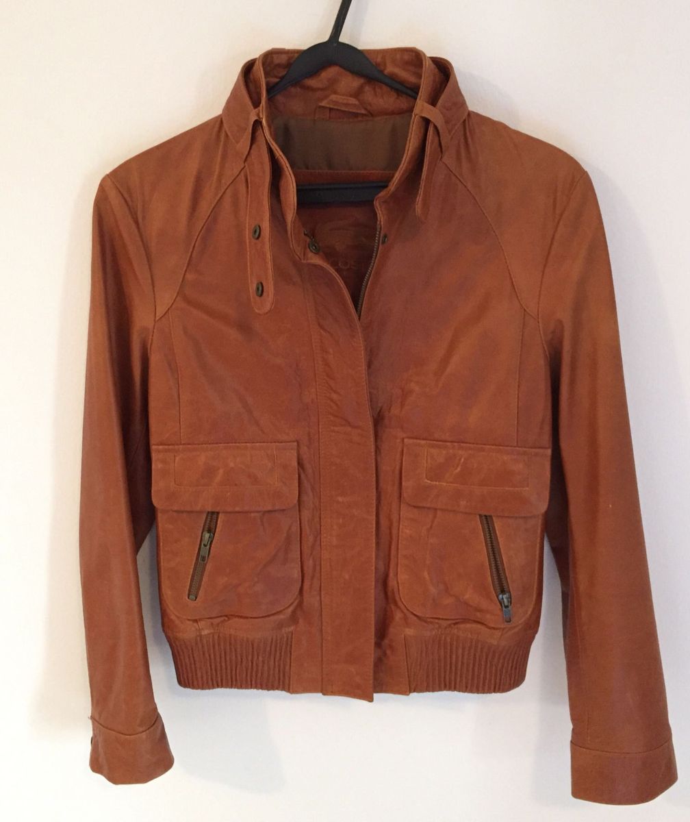 jaqueta couro lacoste