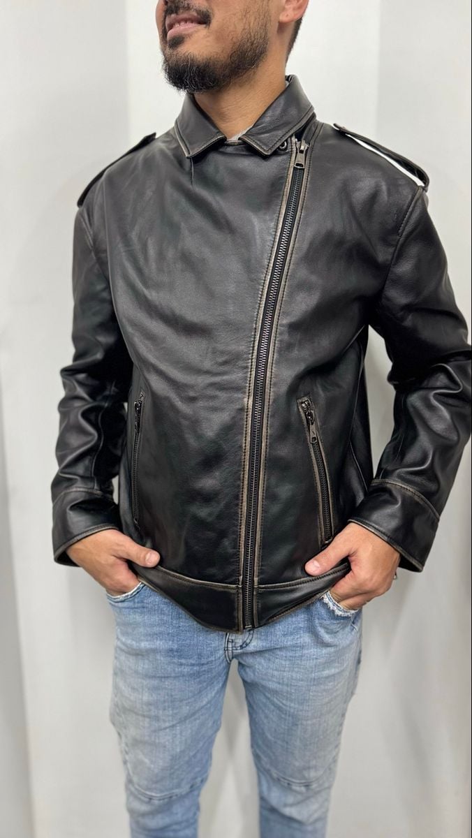 Jaqueta de Couro Perfecto Reserva Preto | Casaco Masculino Reserva ...