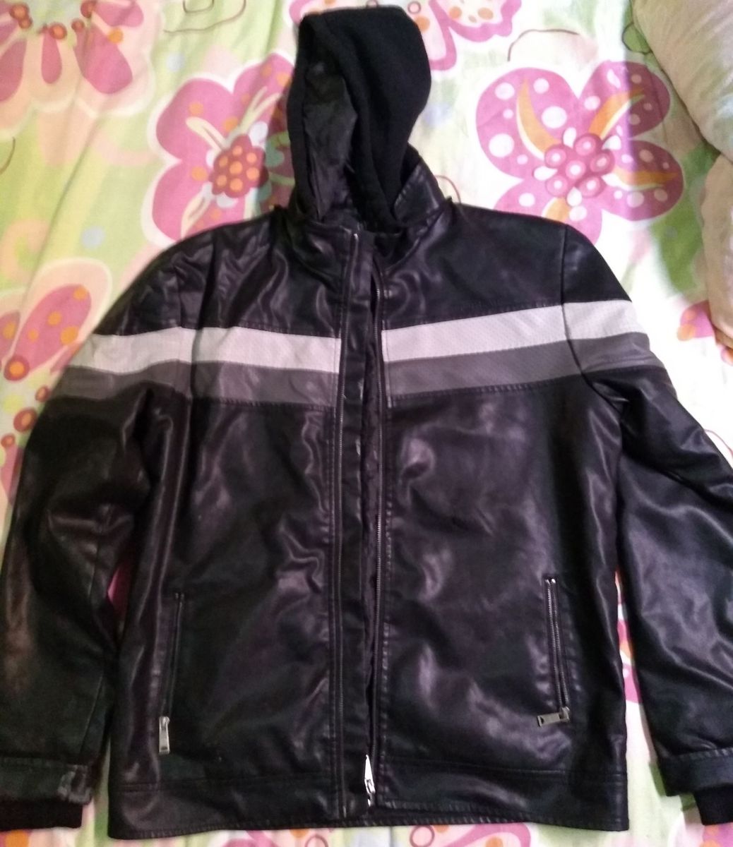 polo wear jaqueta couro