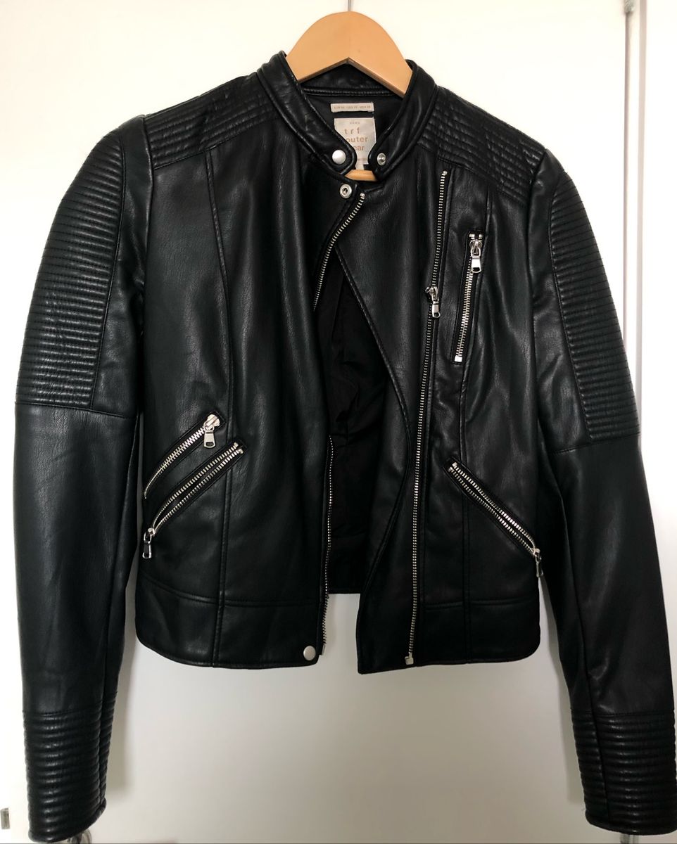 jaqueta couro feminina zara