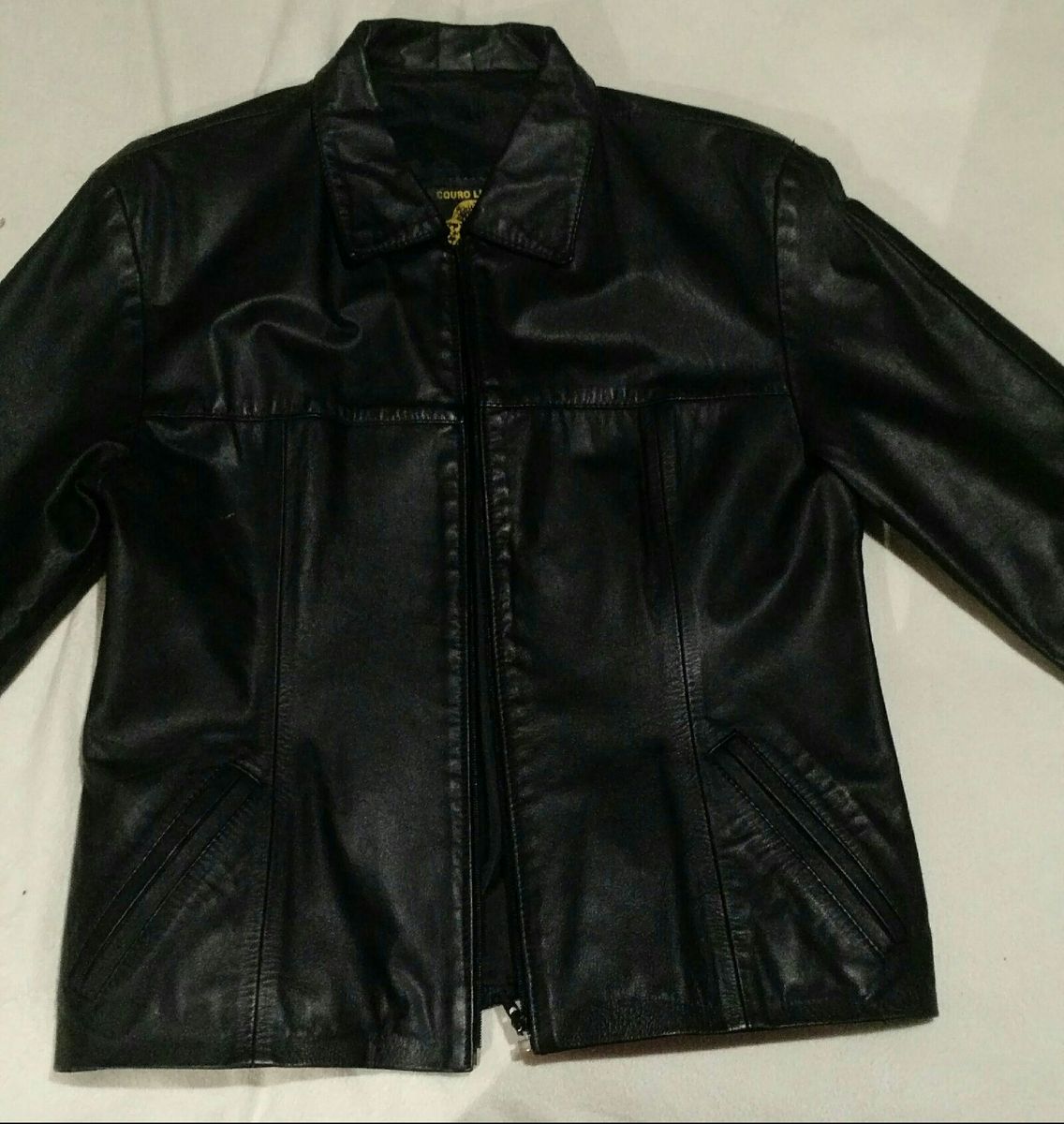 jaqueta de couro de bufalo motoqueiro