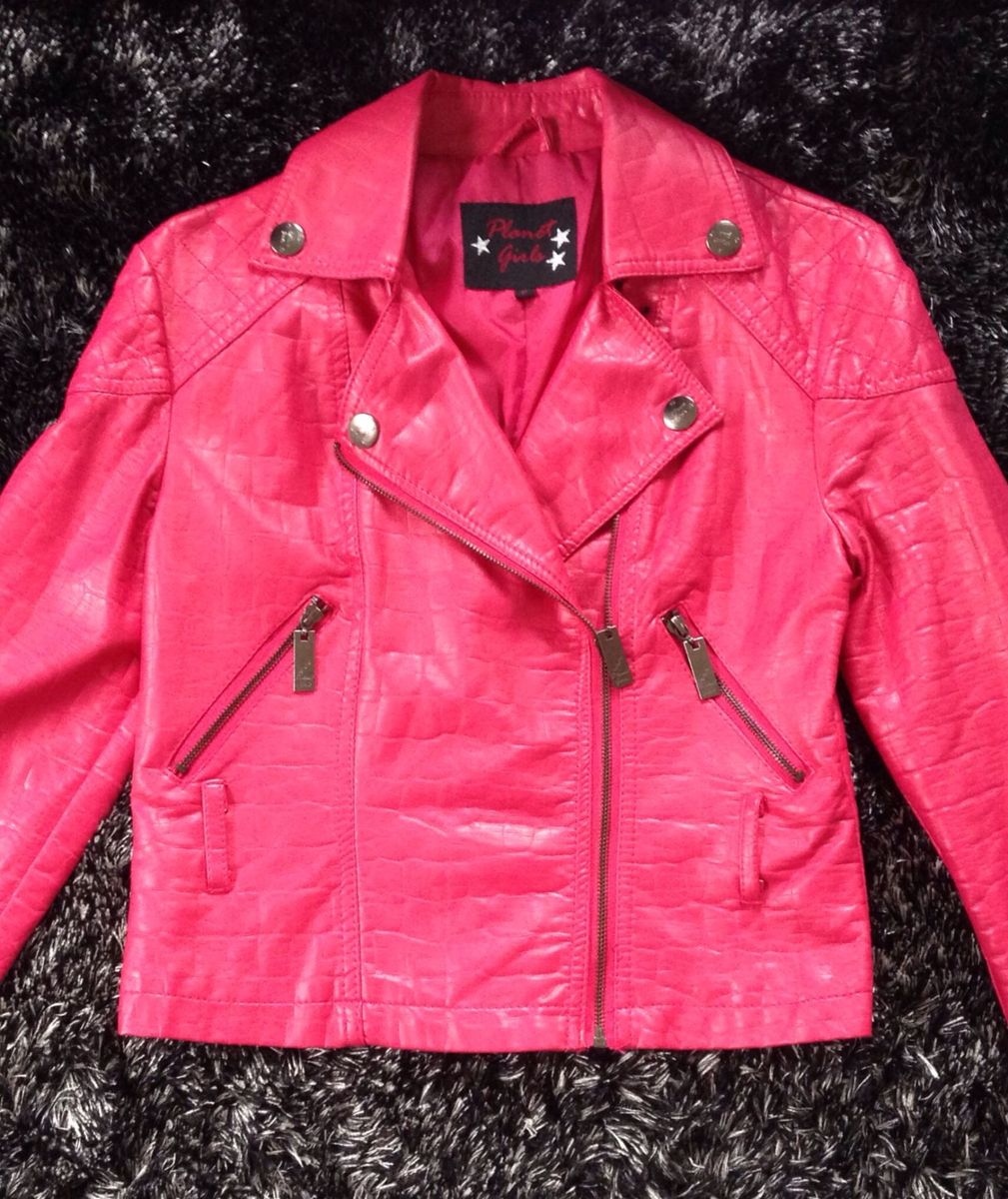 jaqueta de couro feminina planet girl