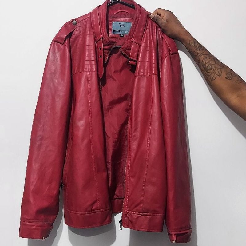 Jaqueta Jeans Jaqueta Couro Blue Steel Jaqueta Couro Masculina