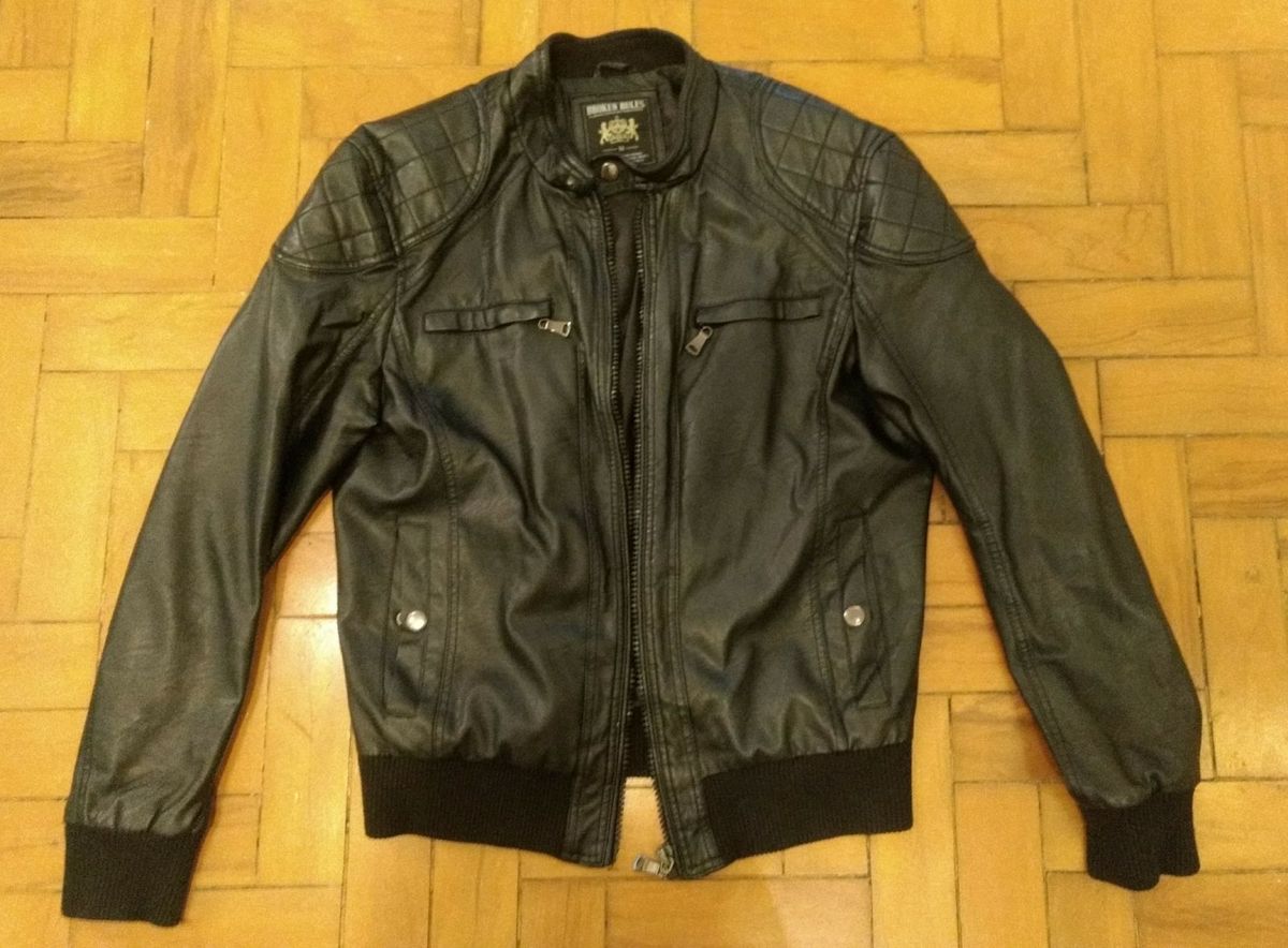 jaqueta de couro broken rules