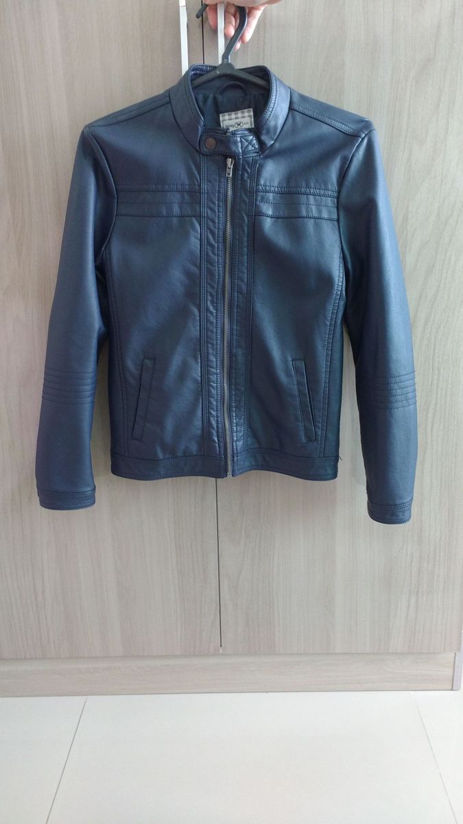 jaqueta de couro infantil hering