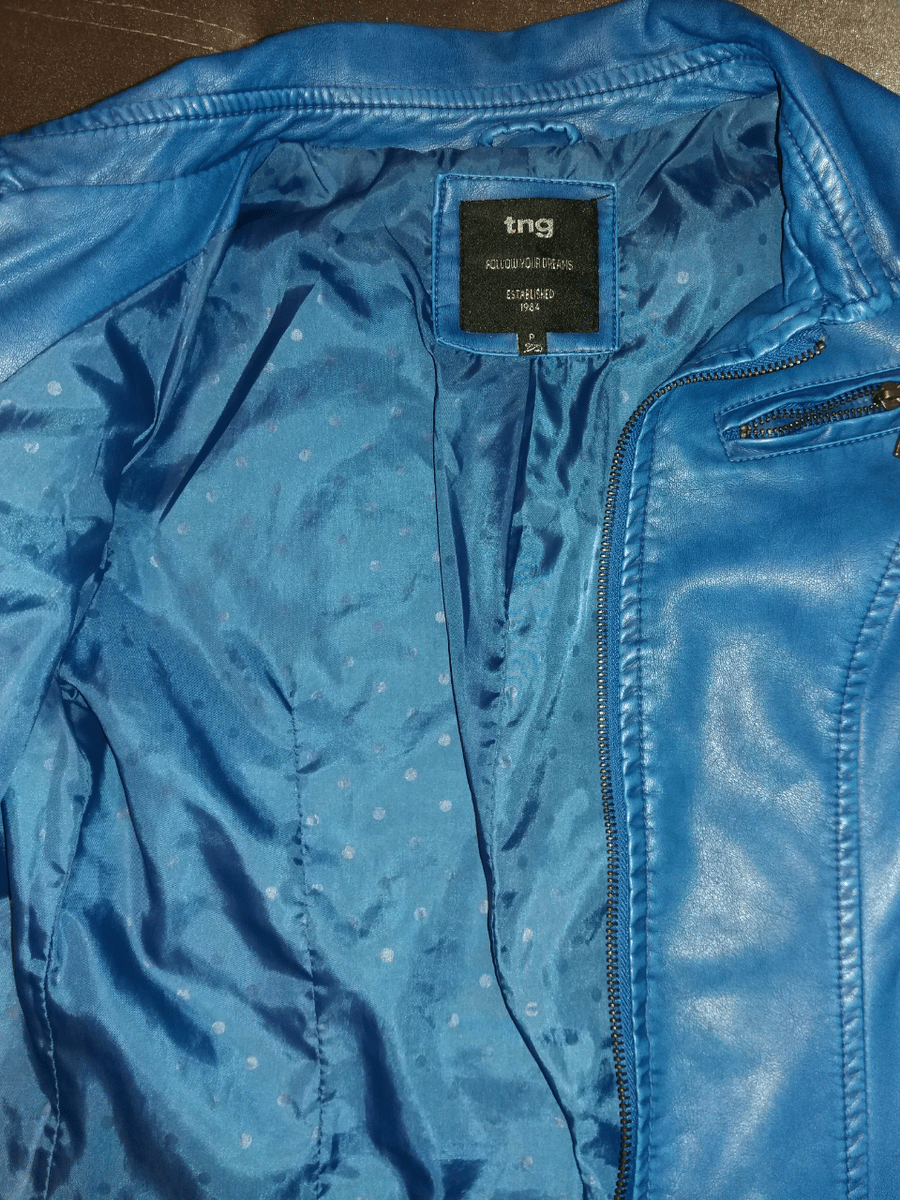 jaqueta de couro tng feminina