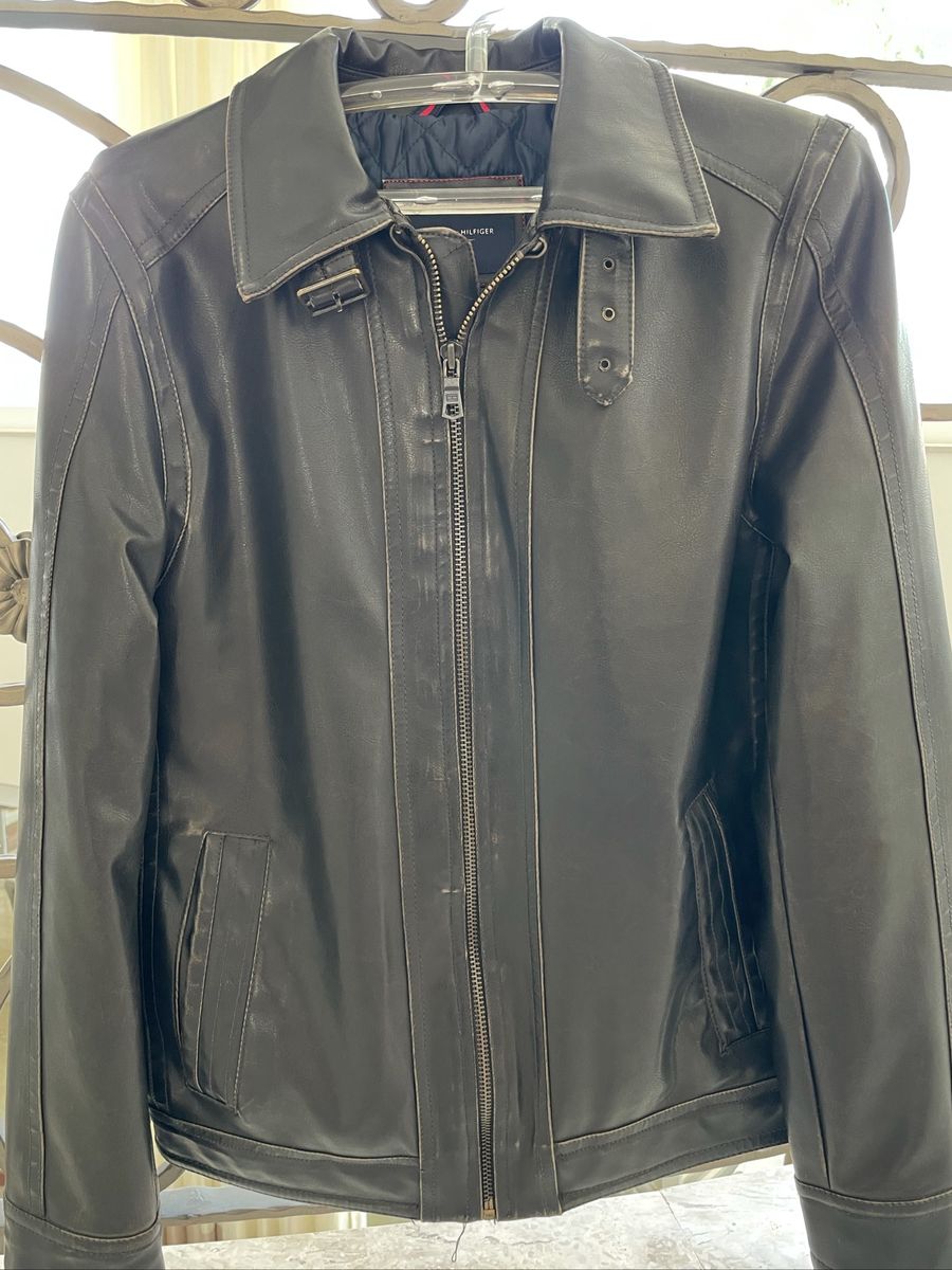 jaqueta de couro tommy