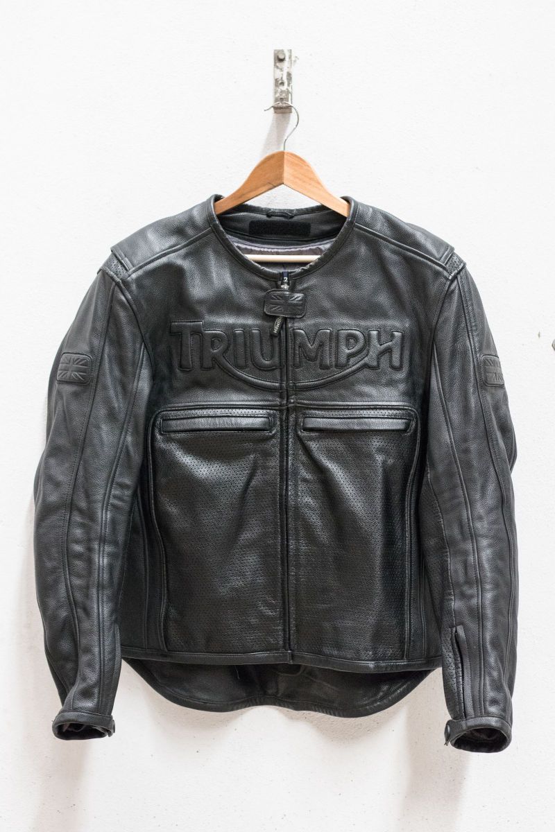 jaqueta de couro masculina triumph