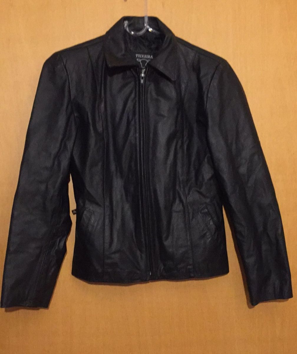 jaqueta de couro teixeira