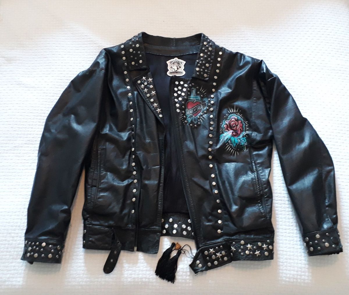 jaqueta de couro customizada